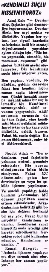 Emin laan rportaj, Milliyet, 22 Aralk 1978