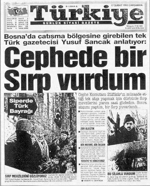 7 ubat 1993, Trkiye gazetesi